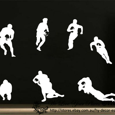 OZ Rugby Players Sports Wall Art Decals,hywallart