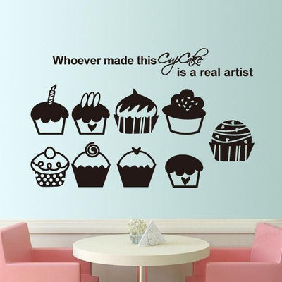 Cafe Cup Cake Shop Window Stickers Decal,hywallart