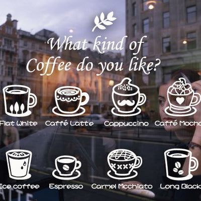 Cafe Shop Window Sticker Decal,hywallart