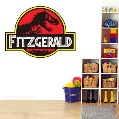 Jurassic Park Custom Personalised Name Wall Stickers,hywallart