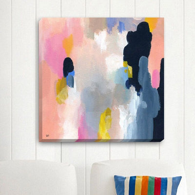 Abstract Colour Pattern Stretched Canvas Print,hywallart