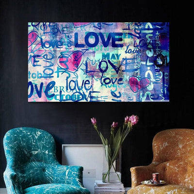 Love Stretched Canvas Print,hywallart