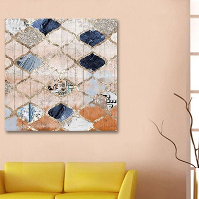 Geometric Pattern Stretched Canvas Print,hywallart