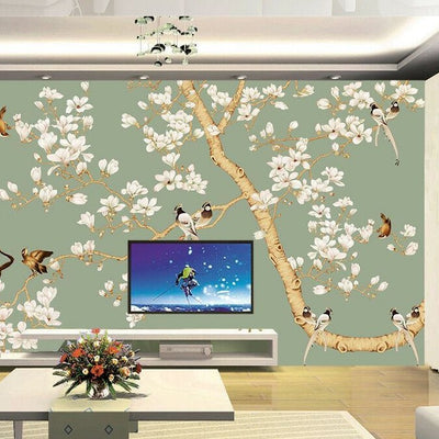 Magnolia Blossom  Mural,hywallart