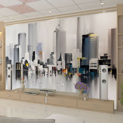 City View Abstract Removable Wall Mural,hywallart