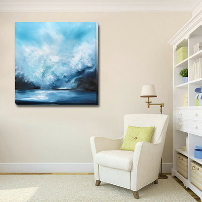 Sea Wave Stretched Canvas Print,hywallart
