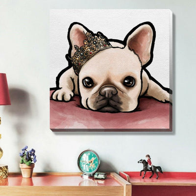 Cute Dog Pet Stretched Canvas Print,hywallart