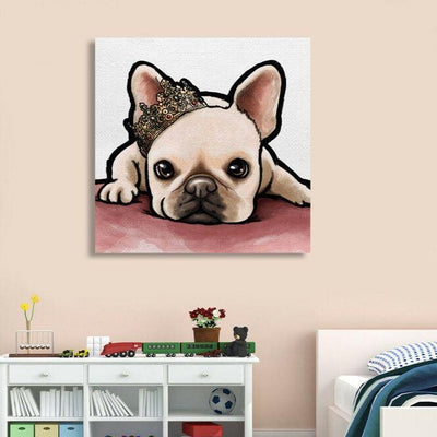 Cute Dog Pet Stretched Canvas Print,hywallart