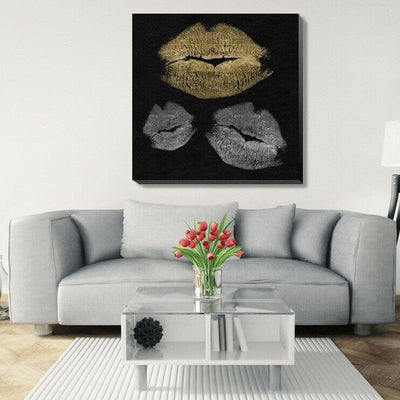 Lips Fashion Stretched Canvas Prints,hywallart