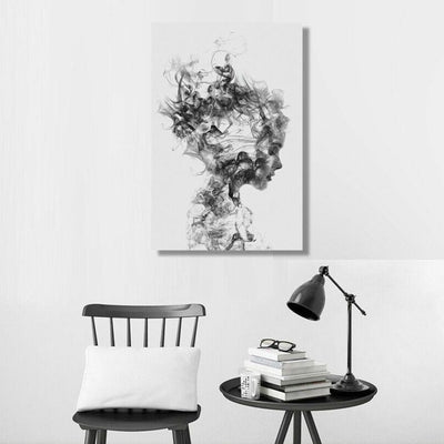 Black Gorgeous Stretched Canvas Print,hywallart