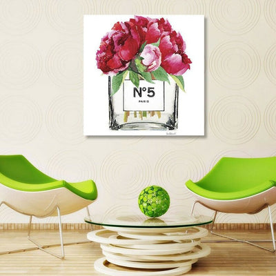 Flower Perfume Fashion Stretched Canvas Print,hywallart