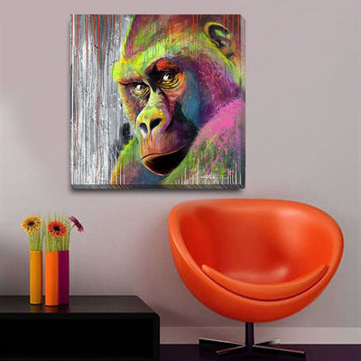 Gorilla Stretched Canvas Print,hywallart