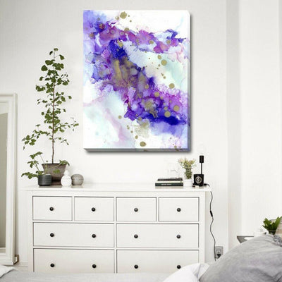 Purple Contemporary Stretched Canvas Print A334,hywallart