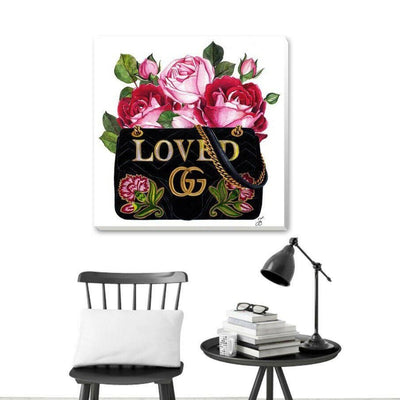 Flower Bag Fashion Stretched Canvas Print F100,hywallart