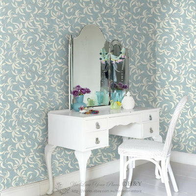 Vine Flower Wall Paper Sticker Removable Mural Covering Art Decor Wallpaper B19,hywallart