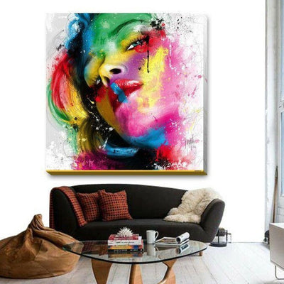 Figure Stretched Canvas Print F116,hywallart