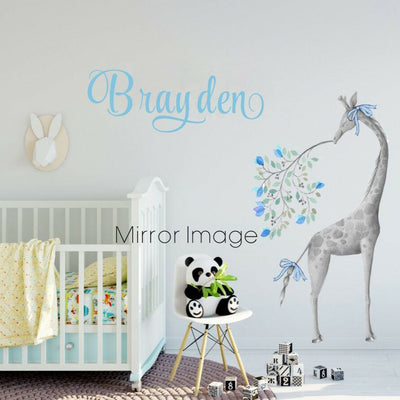 Custom Personalized Name Giraffe Boy Girl Wall Sticker Nursery Decor Decal Gift,hywallart