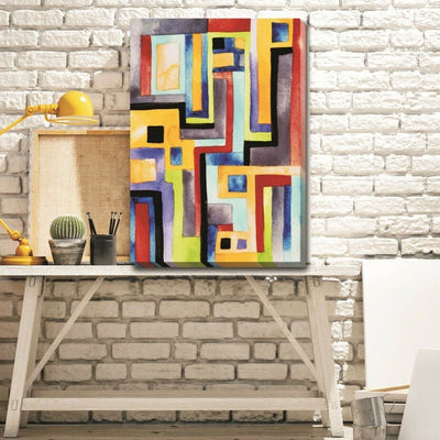 Colour Grid Stretched Canvas Art Print  A370,hywallart
