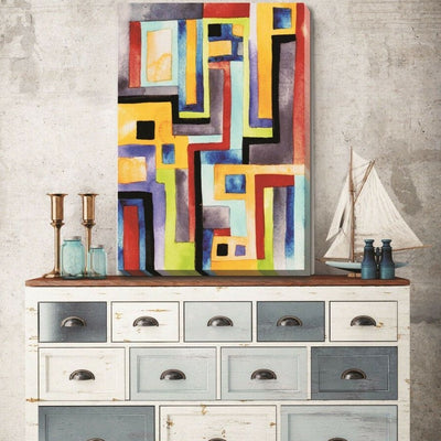 Colour Grid Stretched Canvas Art Print  A370,hywallart