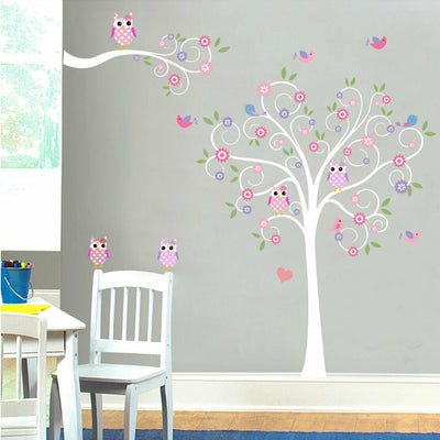 Owl Tree Branch Wall Sticker,hywallart