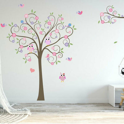 Owl Tree Branch Wall Sticker,hywallart