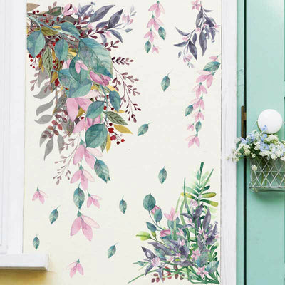 Summer Grass Branch Wall Stickers Kid Home Decor Art Mural,hywallart