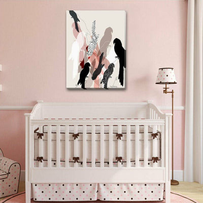 Birds Silhouette Stretched Canvas Print A373,hywallart