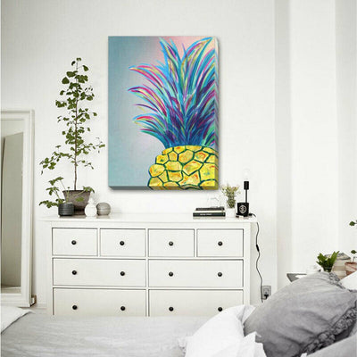 Pineapple Fashion Stretched Canvas Print F136,hywallart