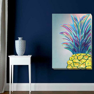 Pineapple Fashion Stretched Canvas Print F136,hywallart