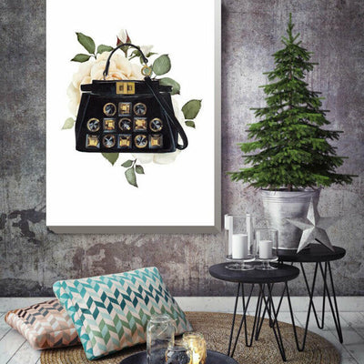 Flower Bag Stretched Canvas Print F152,hywallart