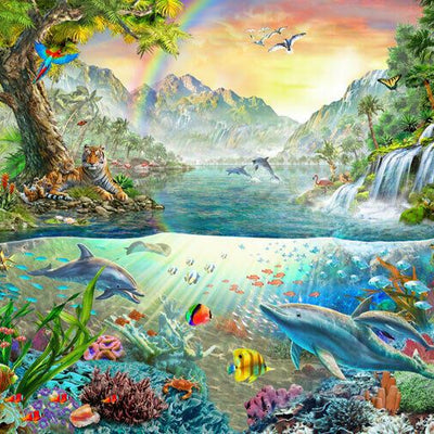 Sea And Land Paradise Wall Mural AM22,hywallart