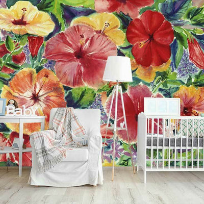 Flower Blossom Kids Room Wall Mural B41,hywallart