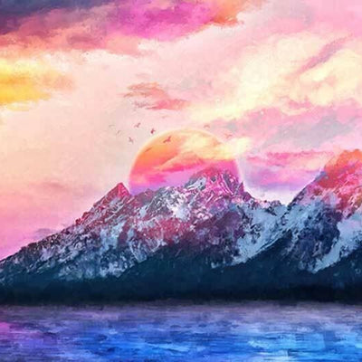 Dreaming Mountain Wall Mural  M03,hywallart