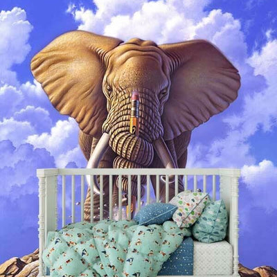 Elephant And Pencil Wall Mural  AM27,hywallart