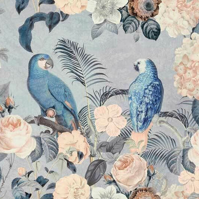 Tropical Flower Birds Vintage Wall Mural AM34,hywallart