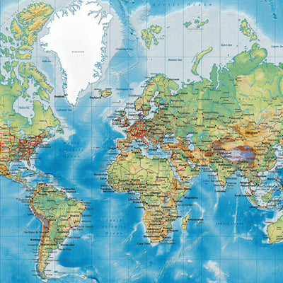 World Map Wall Stickers Vinyl Prints Home Office Business Decor Art Mural Gift - hywallart