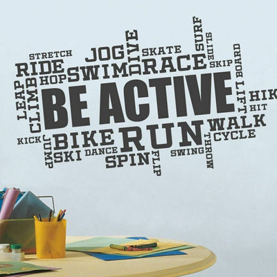 Be Active Motivation Wall Art Quotes - hywallart