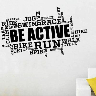 Be Active Motivation Wall Art Quotes - hywallart