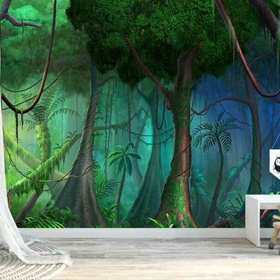 Rainforest Wall Mural Wallpaper B77,hywallart