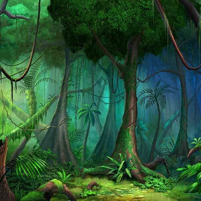 Rainforest Wall Mural Wallpaper B77,hywallart