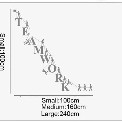 Team Work Spirit Office Wall Stickers,hywallart