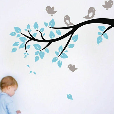 Birds Branch Wall Sticker Vinyl Decal Kid Nursery Baby Decor - hywallart
