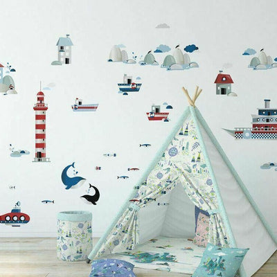 Life In Sea Wall Stickers - hywallart