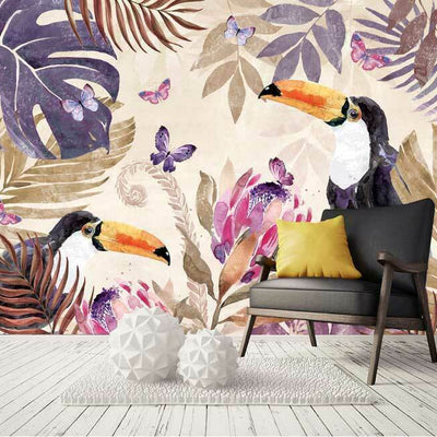 Tropical Leaves Wall Mural Paper B63 - hywallart