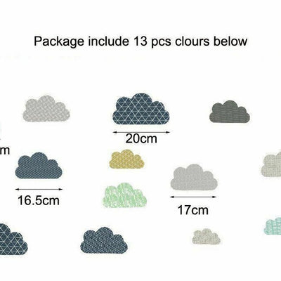 13 pcs Clouds Wall Sticker - hywallart