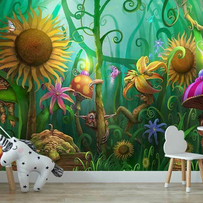 Meet Imagination Garden Wall Mural B76 - hywallart