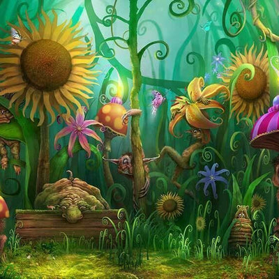 Meet Imagination Garden Wall Mural B76 - hywallart