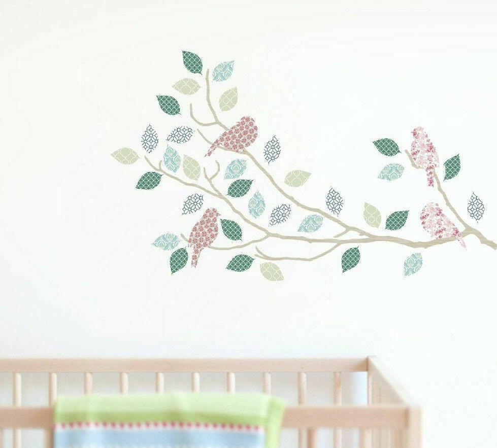 Birds Tree Branch Wall Stickers Kid Home Nursery Decor Removable Decal