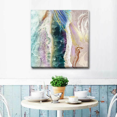 Rock Pool Beach Stretched Canvas Print A381 - hywallart