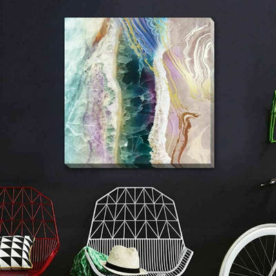 Rock Pool Beach Stretched Canvas Print A381 - hywallart